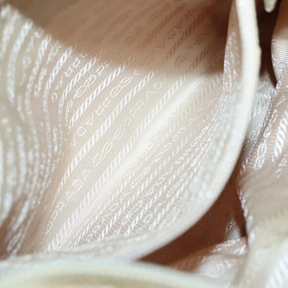 PRADA Chain Shoulder Bag Nylon Ivory Silver Auth 137031 - Picture 13 of 16